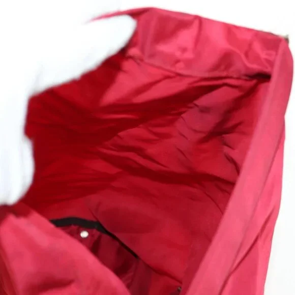 PRADA Shoulder Bag Nylon Red Silver - Picture 14 of 16